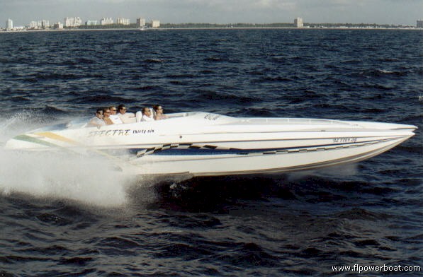 SPECTRE-ACULAR!
Jay Pilini would be proud of his boys! Ralph Munyan hammered the throttled forward in his Spectre 36, and the crew held on for the 100 mile ride as the seas built from a choppy 2-3 foot to consistant 4-5 footers as we crossed the Gulfstream to Grand Bahama Island!
